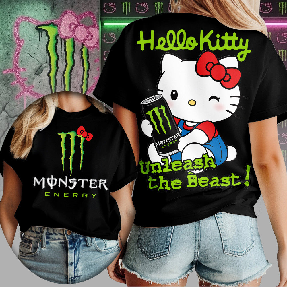 Premium Hello Kitty x Monster Energy Women Shirt TD