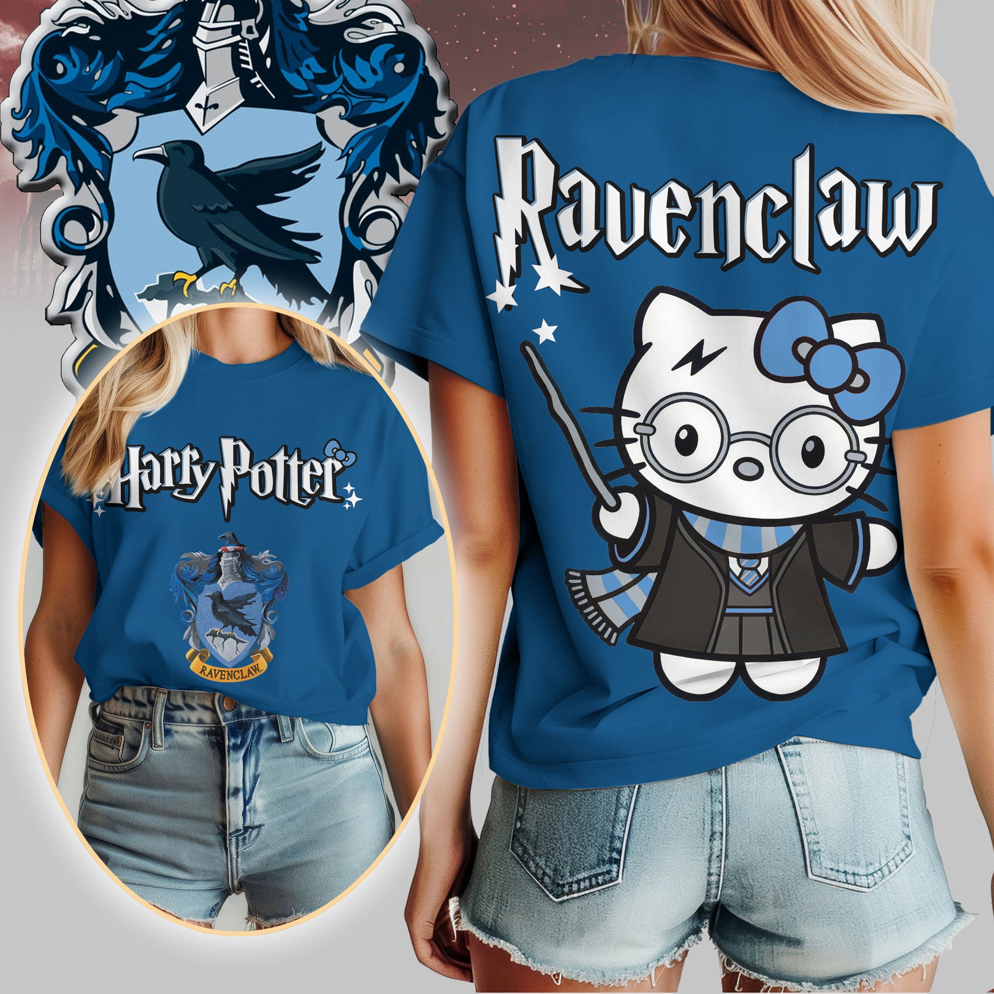 Premium Hello Kitty x Harry Potter Women Shirt TD