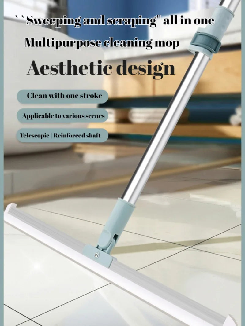 Silicone Cleaning Broom Dust-free Squeegee Wet and Dry Dual-use Floor Glass Scraper for Household Shower Rooms Bathroom Cleaning