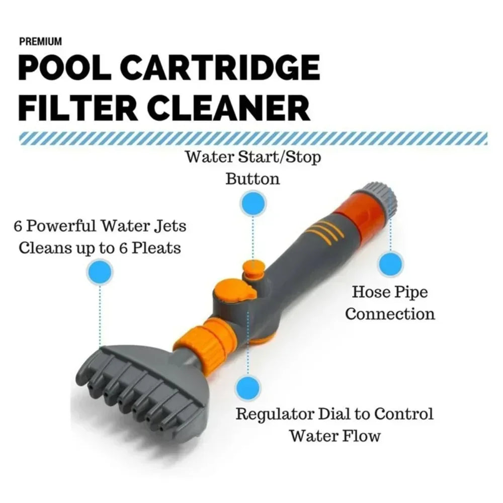 New Pool Spa Filter Cartridge Cleaner Tool,Handheld Cleaning Removes Debris and Dirt From Hot Tub Brush Tools,Efficient Cleaning