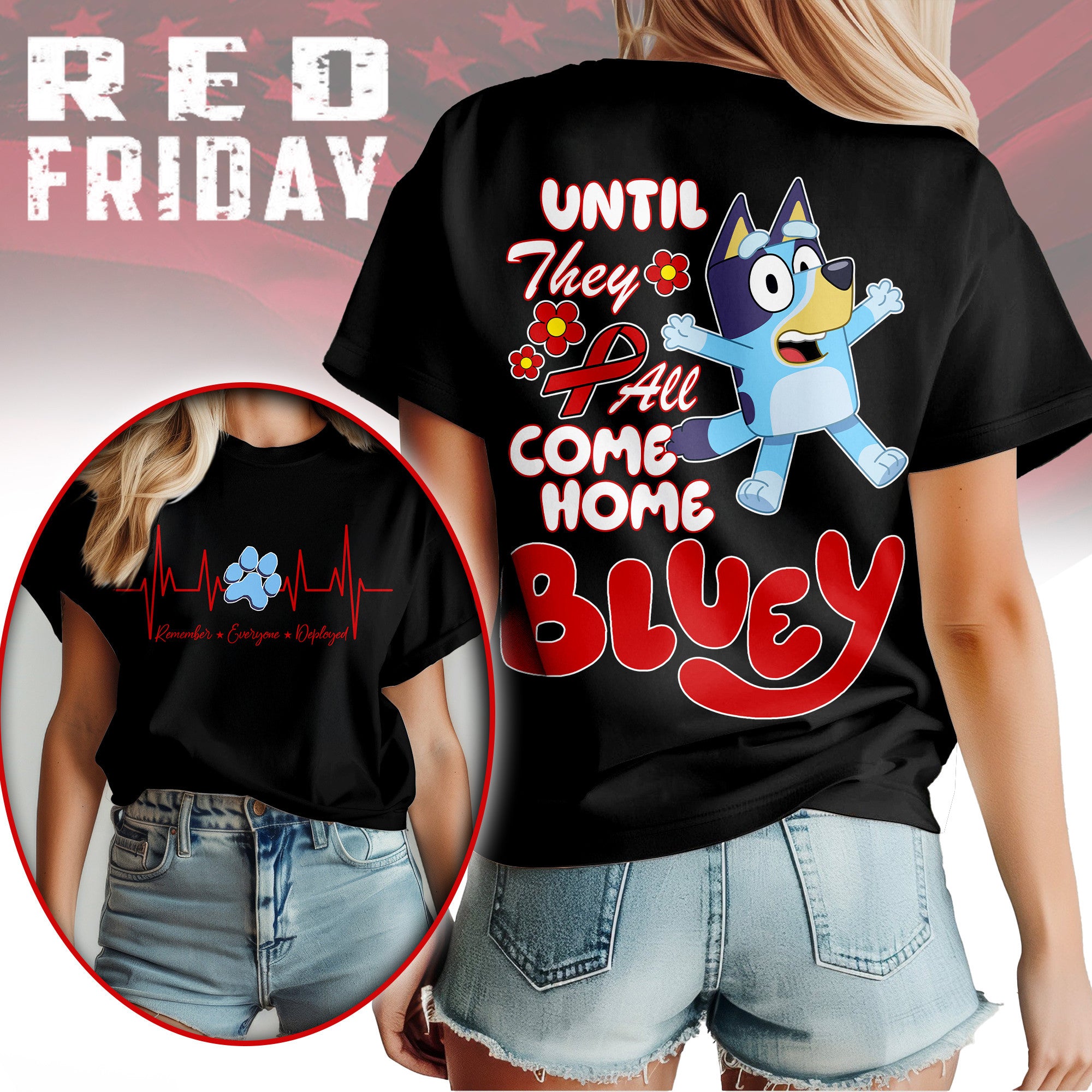 Premium BLU Red Friday 3D Shirt NY