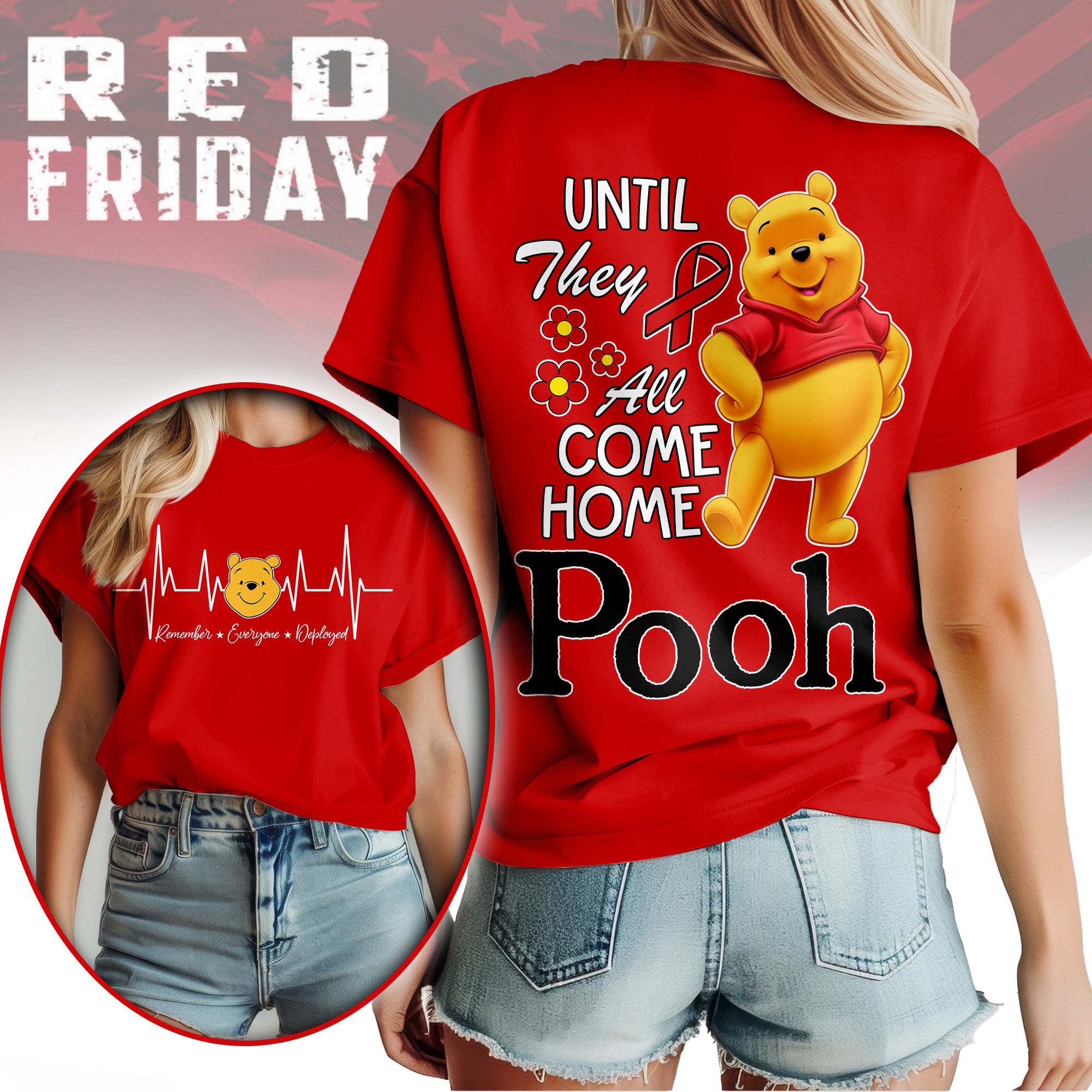 Premium POOH Red Friday 3D Shirt NY