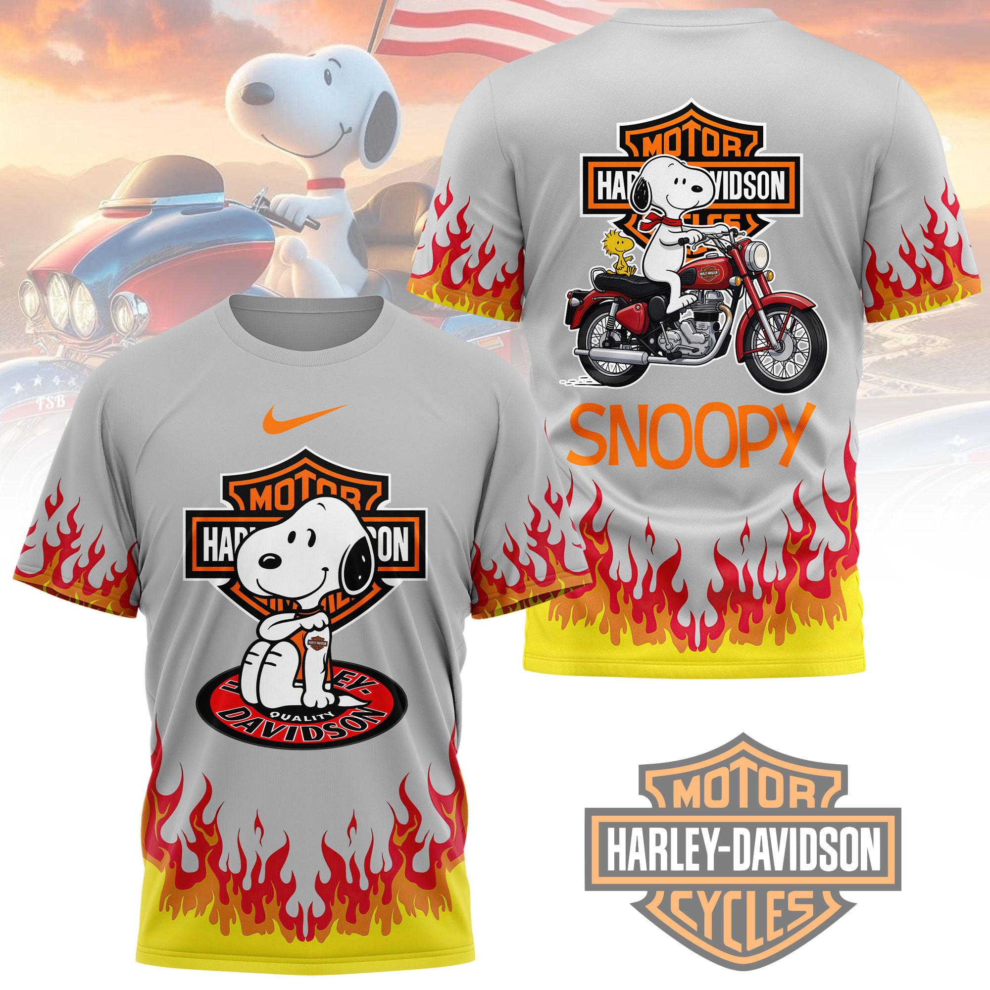 Premium SNPY Harley Davidson 3D Shirt NY