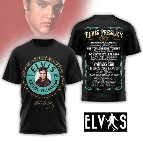 Premium ELV Birthday Celebration 3D Shirt MM
