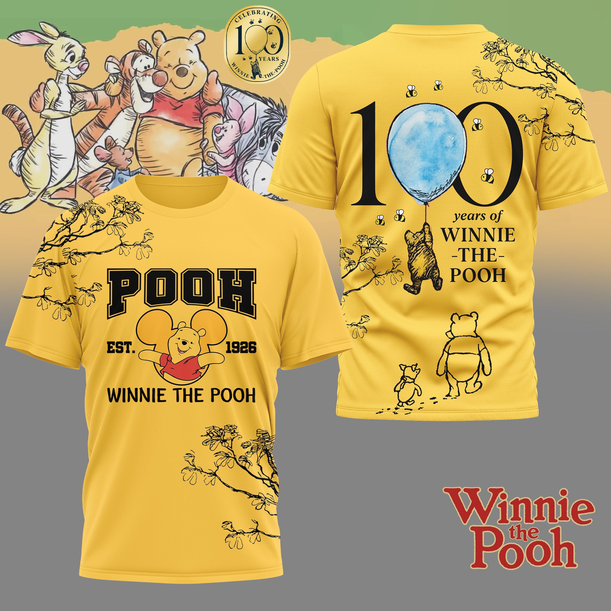 Premium POOH 100th Anniversary 3D Shirt NY