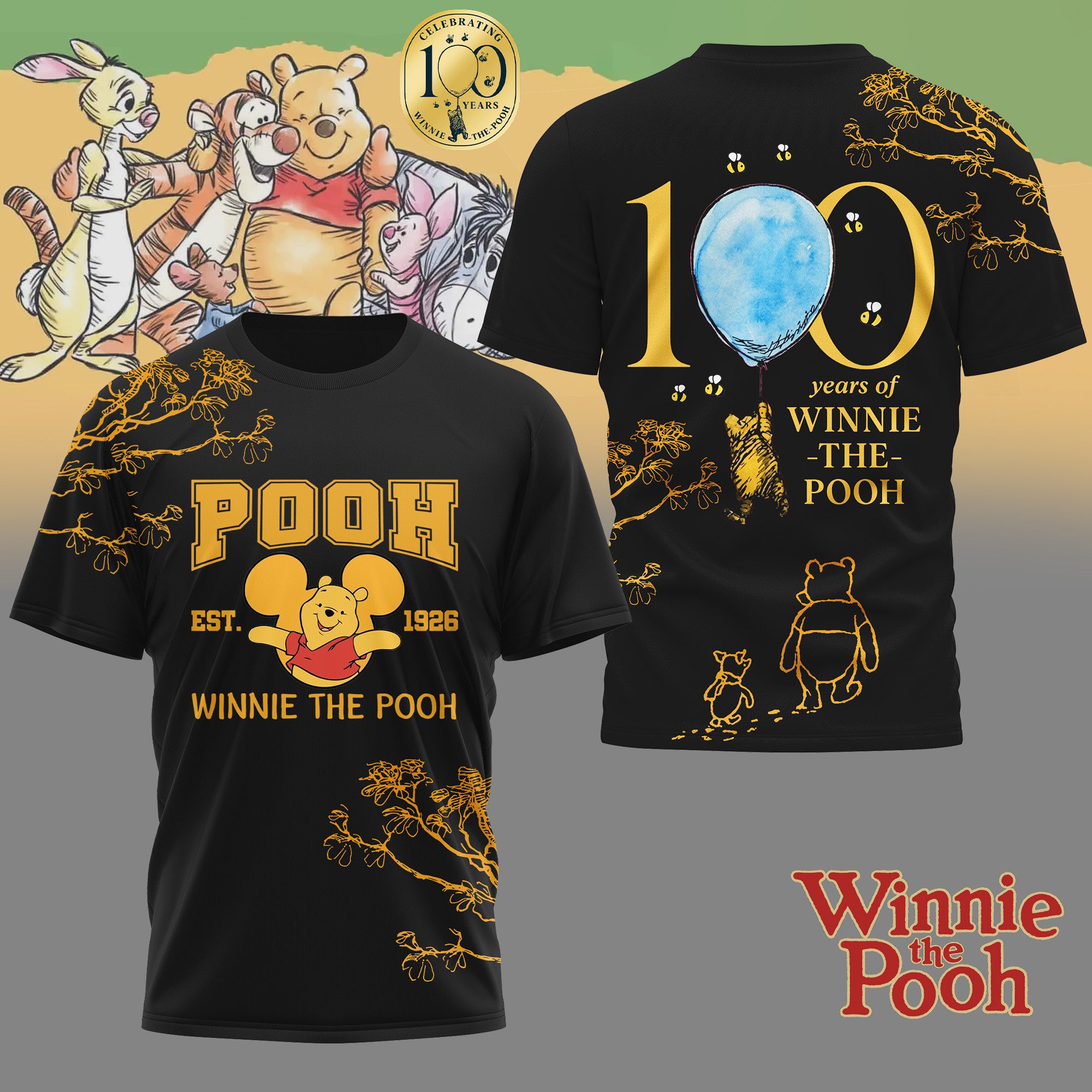 Premium POOH 100th Anniversary 3D Shirt NY