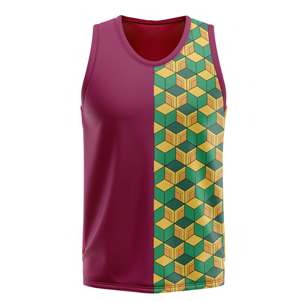 Giyu Tomioka Demon Slayer Basketball Jersey