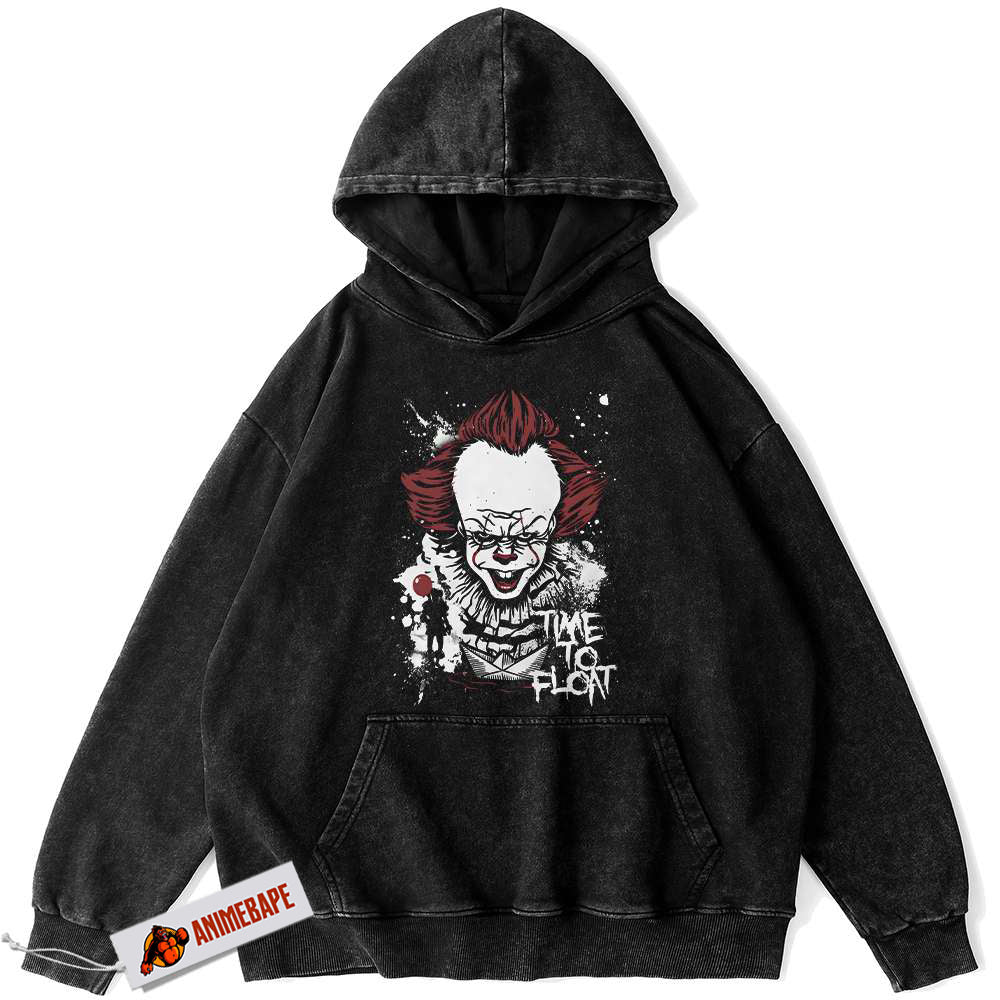 Pennywise IT Vintage Horror Hoodie for Halloween, Casual Wear