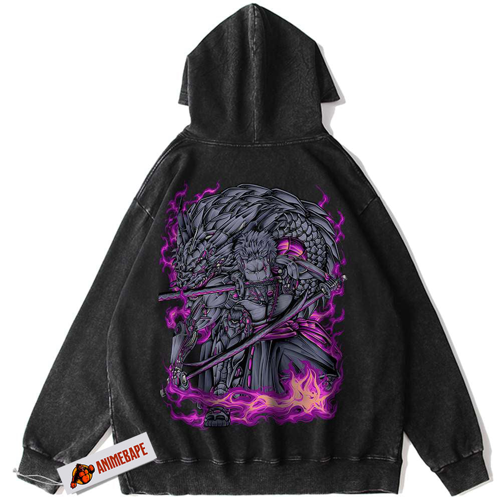 Roronoa Zoro Vintage Anime Hoodie | One Piece Apparel for Fans